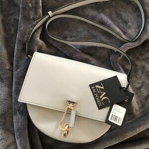 New Zac Posen Belay Saddle Crossbody Purse– Dolphin